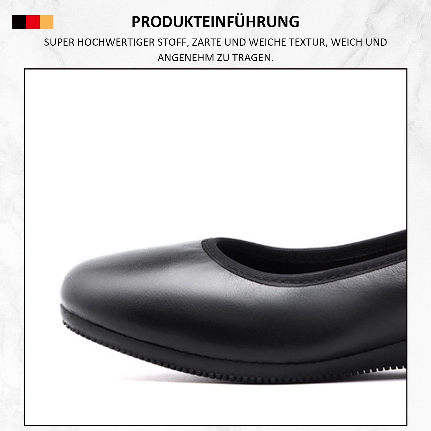 Bequeme geschlossener Schwarz runder Schuhe klassischer Zehenpartie Pumps MAGICSHE Frauen in formelle Linie mit Pumps