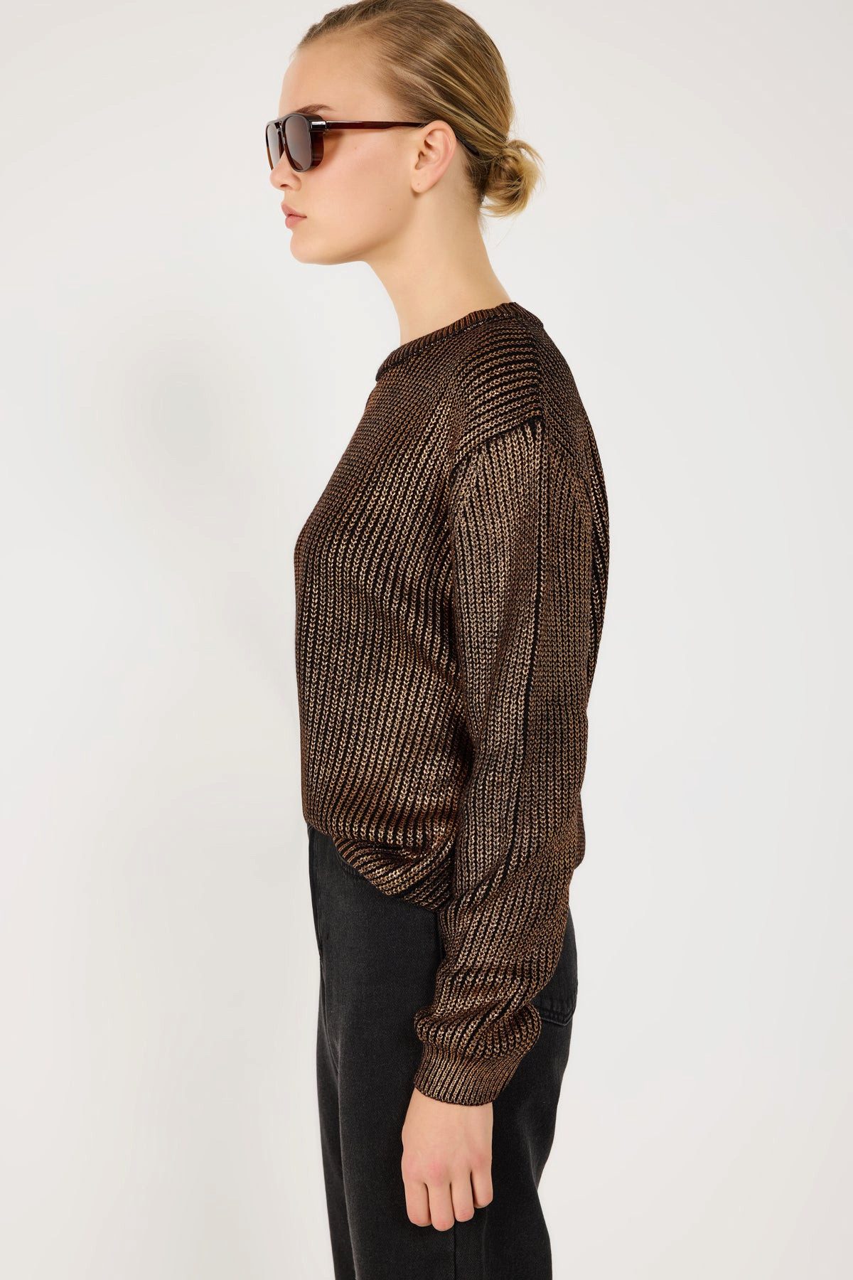 Sweater Strickpullover in lockerer Passform