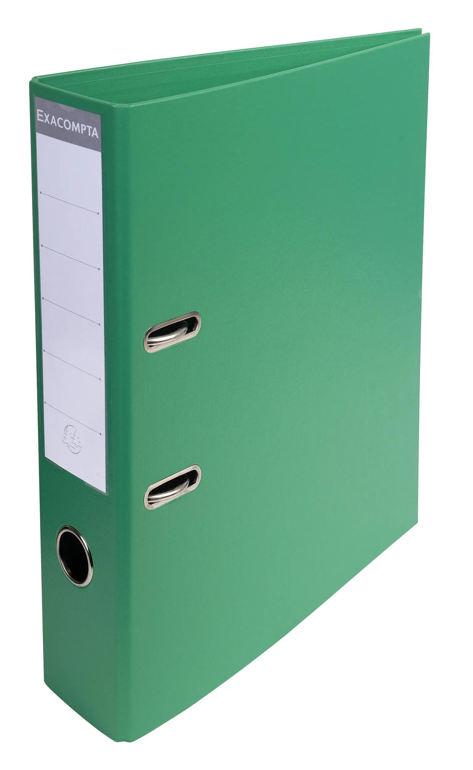 EXACOMPTA Aktenordner 10x Ordner Prem'Touch PVC, Rücken 70mm, 32x29cm A4 Maxi, Grün, 53743E, Ordner Kunststoff