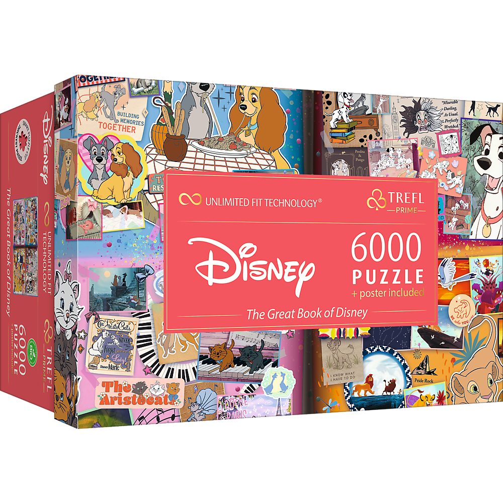 Trefl Puzzle The Great Book of Disney 6000 Teile Puzzle, 6000 Puzzleteile, Made in Europe