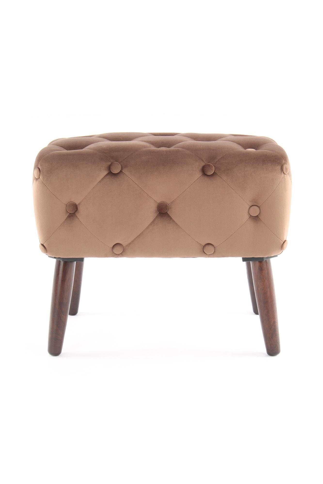 Qiyano Hocker Lounge Sitzbank Menami Braun günstig online kaufen
