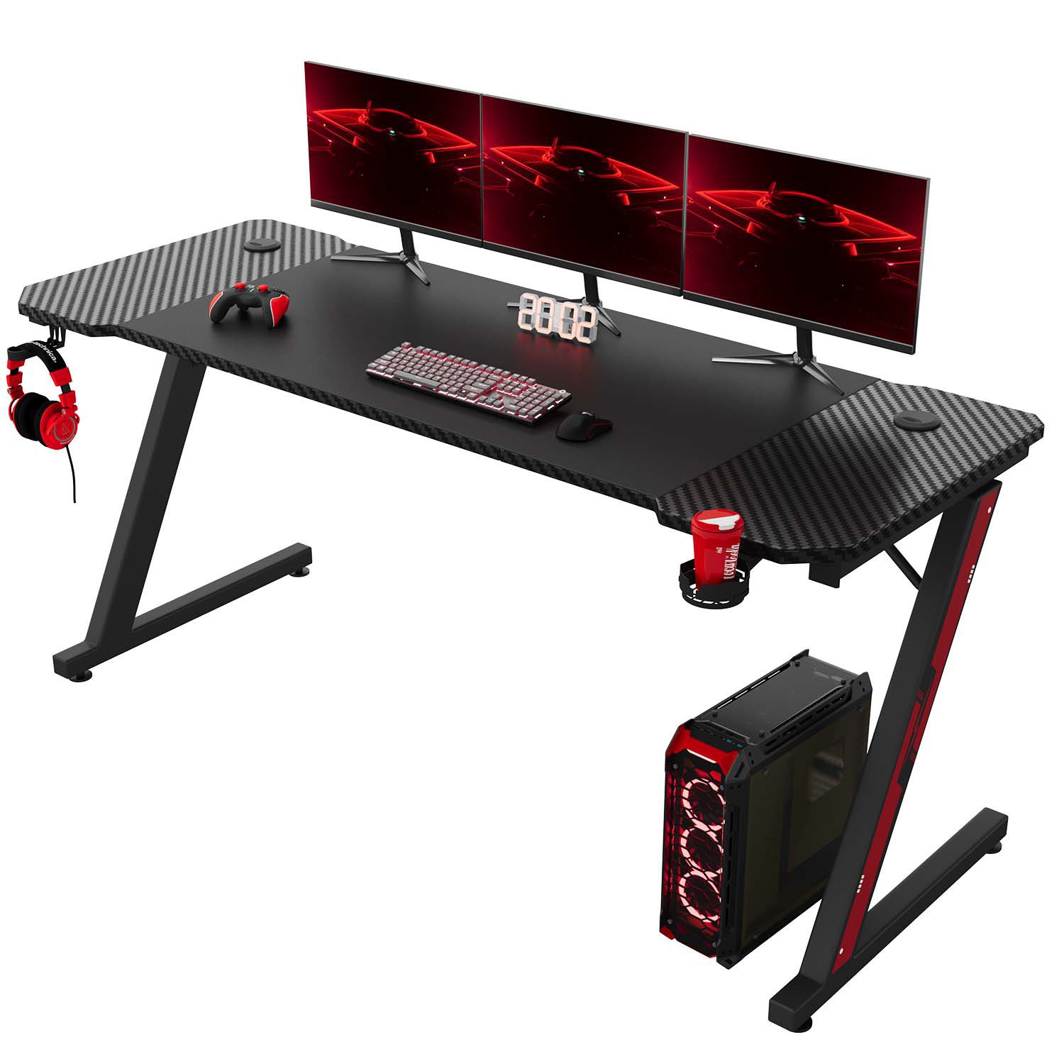 UISEBRT 120 Cm L-förmiger Gaming Tisch, Eckschreibtisch Für