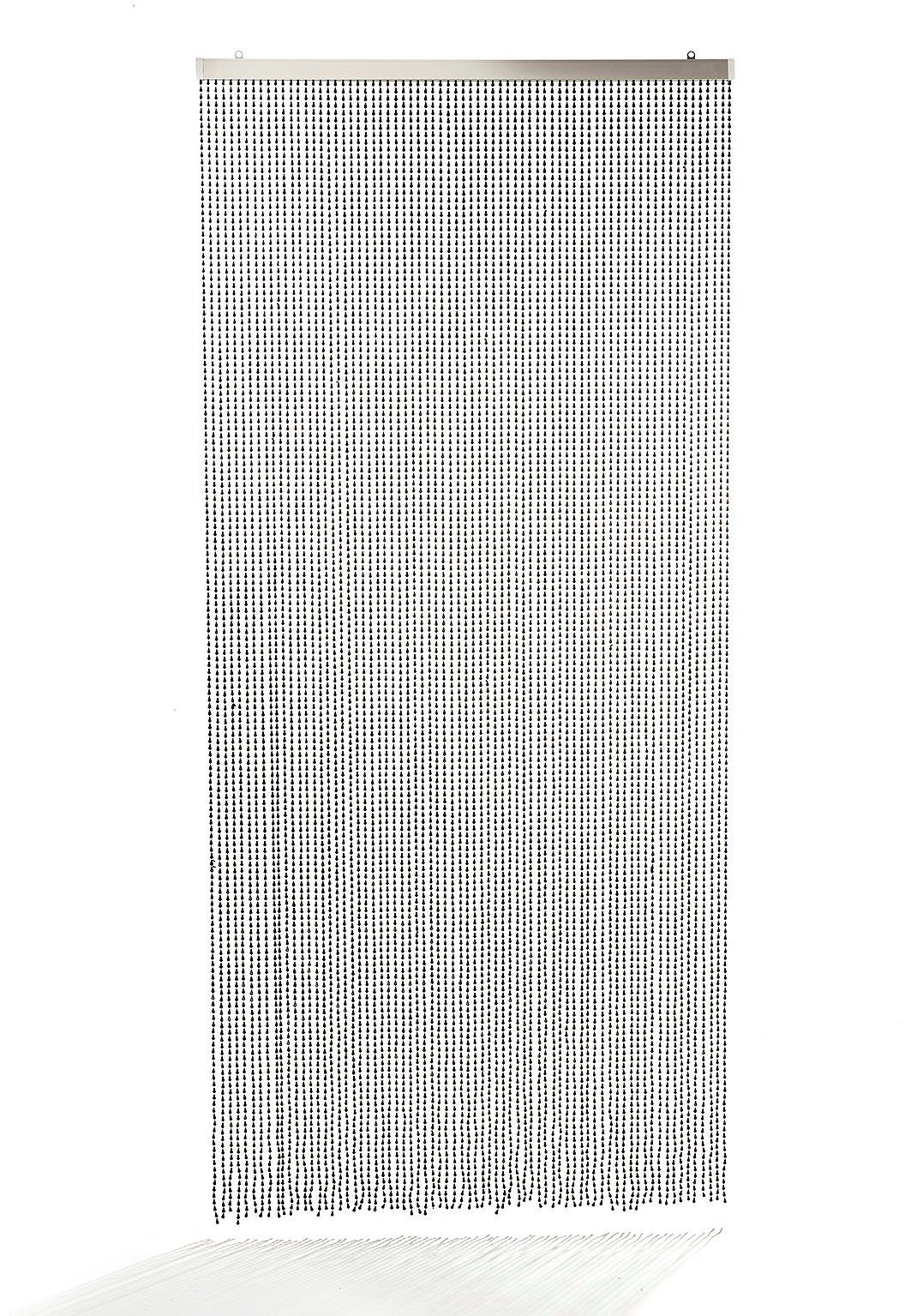 Kobolo Türvorhang Vorhang NERO Kunststoff 72 Stränge 90x200cm (1 St), Ösen