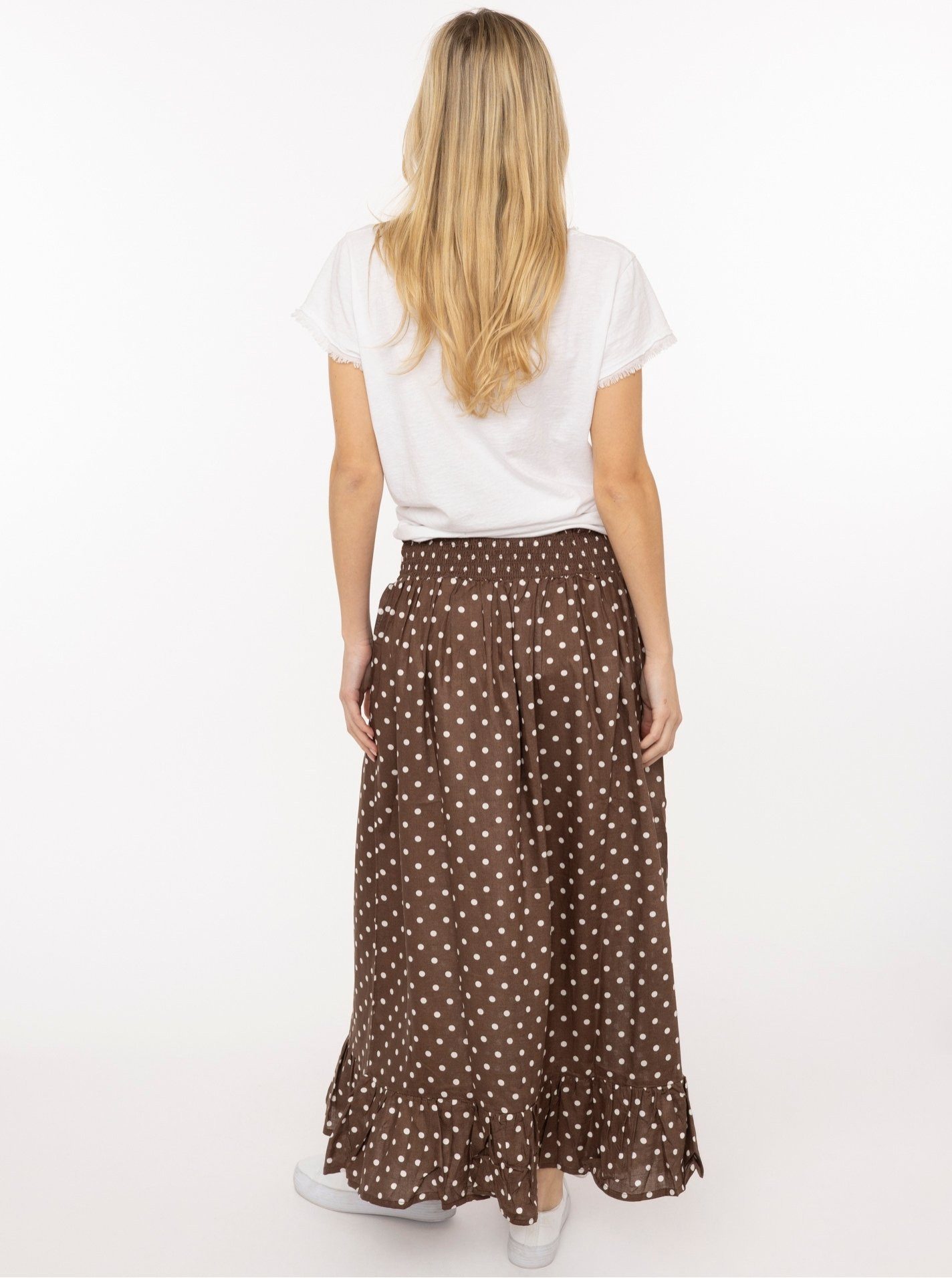 Zwillingsherz Maxirock "Classic Dots" knöchellang, elastischer Bund, mit Punkten