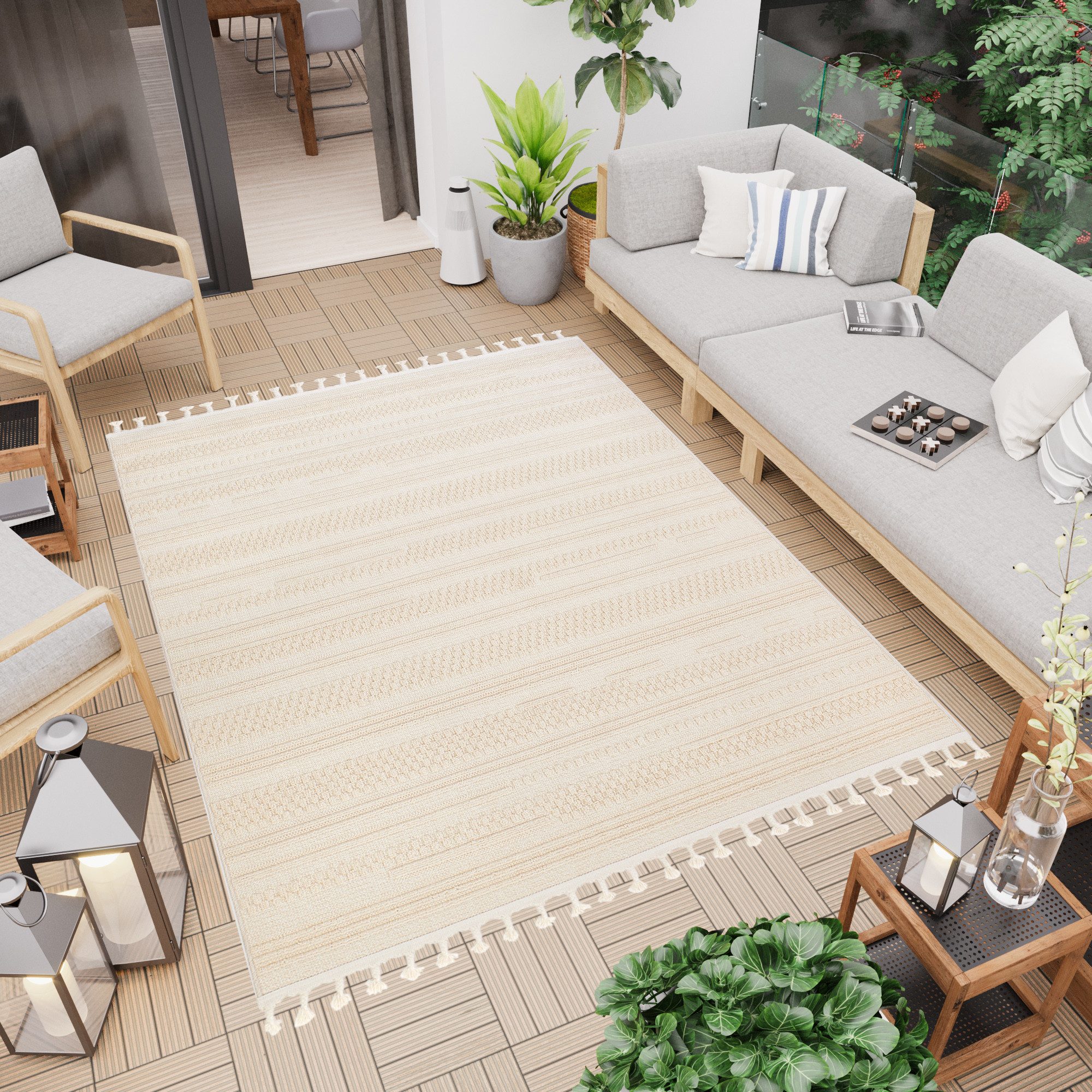 Tapiso Outdoorteppich RIO LOOP, rechteckig, Höhe: günstig online kaufen