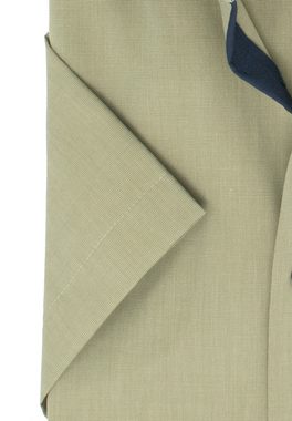 MARVELIS Kurzarmhemd Kurzarmhemd - Modern Fit - Einfarbig - Olive