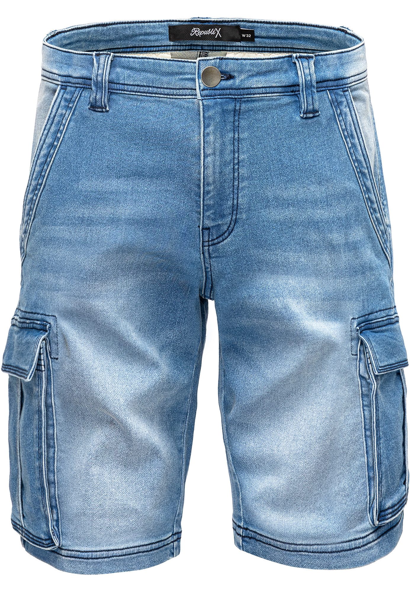 REPUBLIX Cargoshorts JAXON Herren Bermuda Jeans Short Hose Regular Fit günstig online kaufen