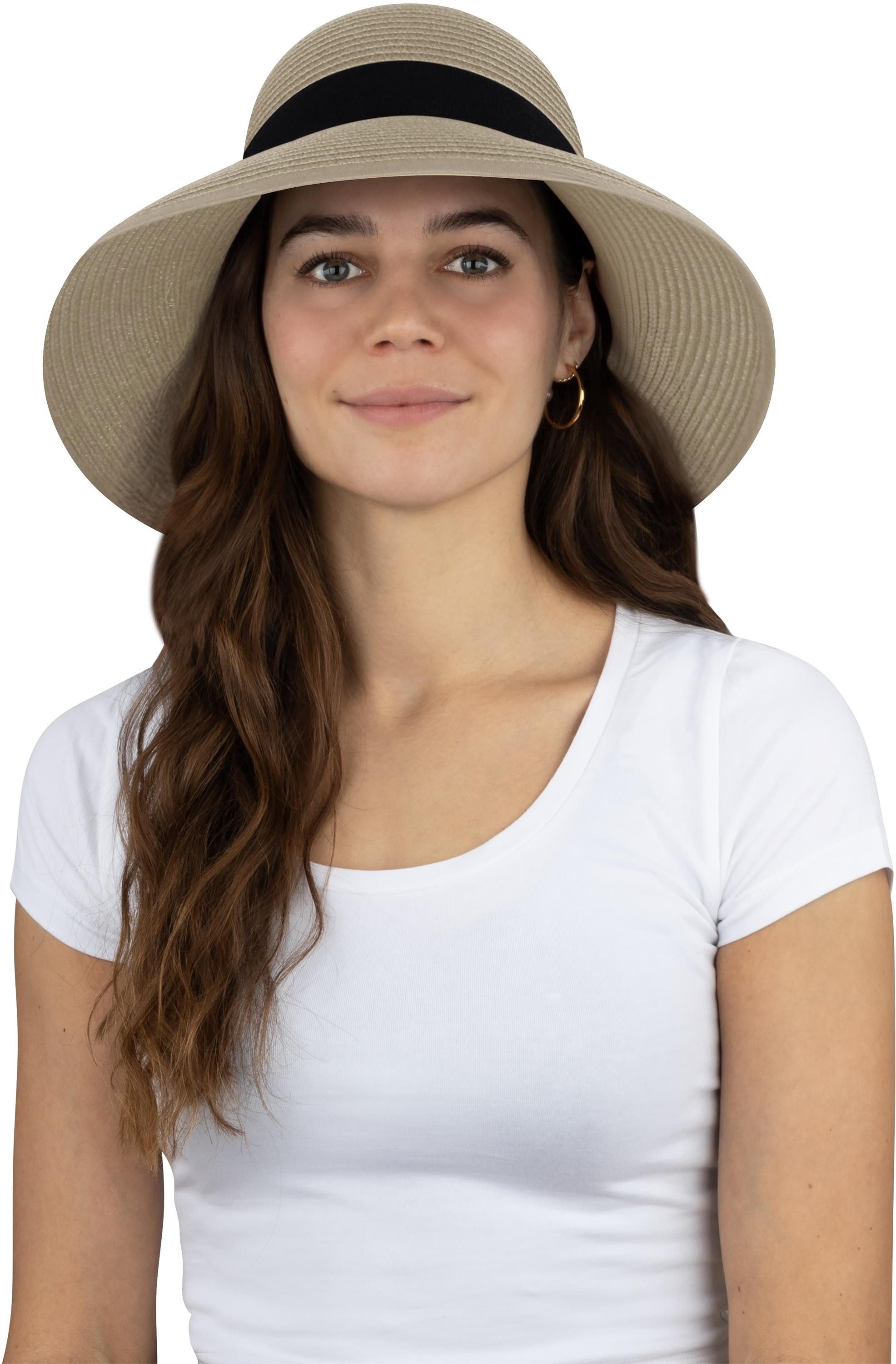 Janice Outdoorhut Sonnenhut mit Schleife Merida Sommerhut mit Schleife