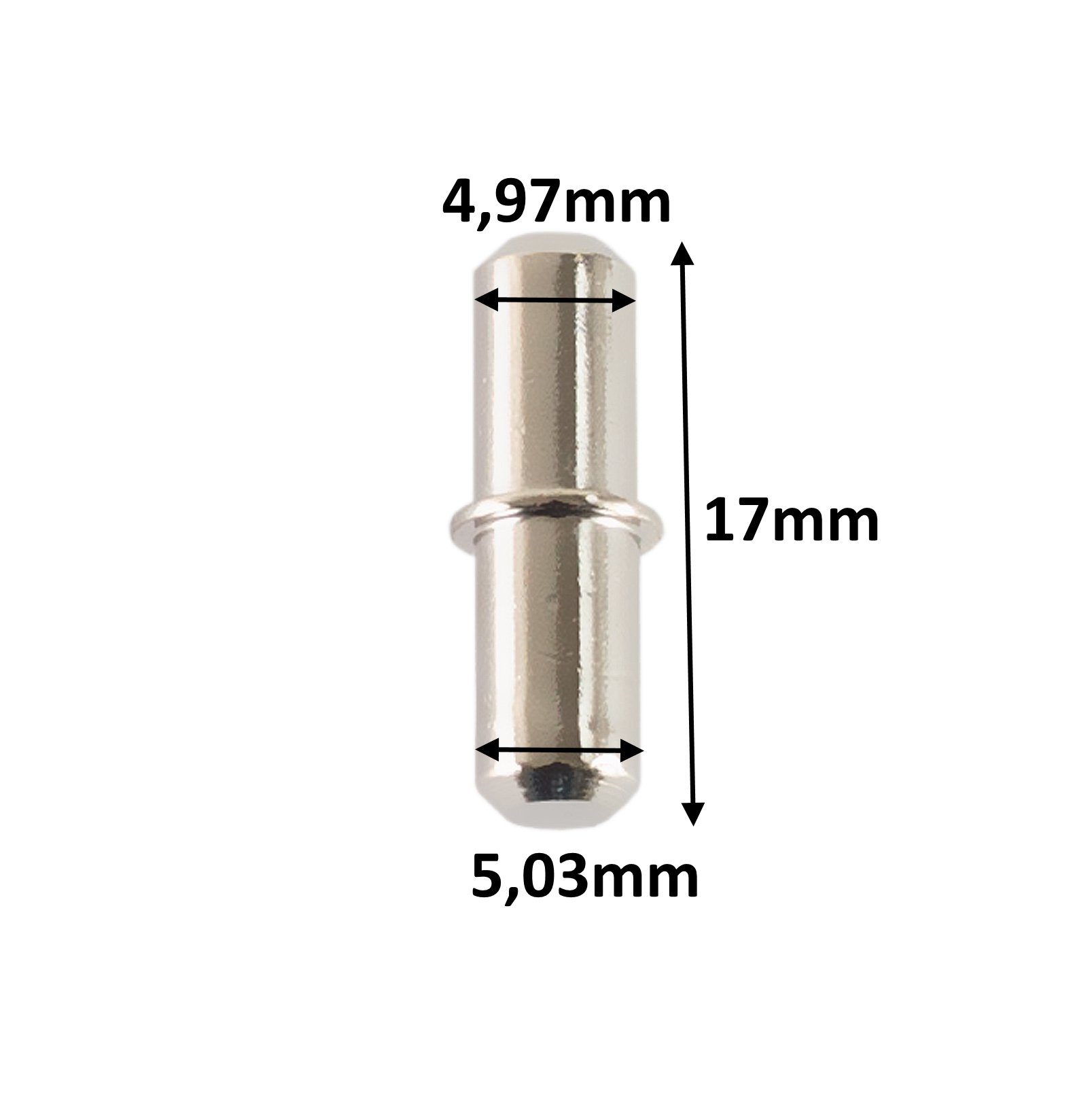 BAYLI Regal 10 5mm Bodenträger aus Länge 17mm] Stück [Ø Einlegeböden für Metall x