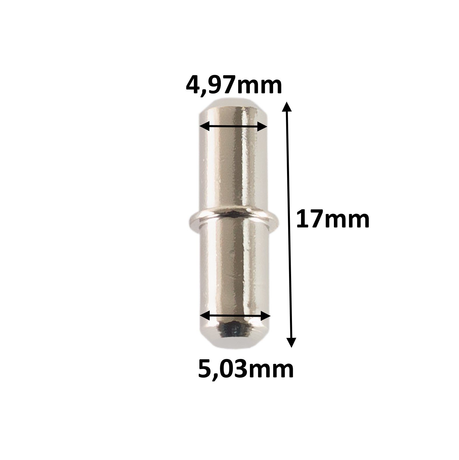 BAYLI Regal 20 Stück Bodenträger aus Metall [Ø 5mm x Länge 17mm] für Einleg günstig online kaufen
