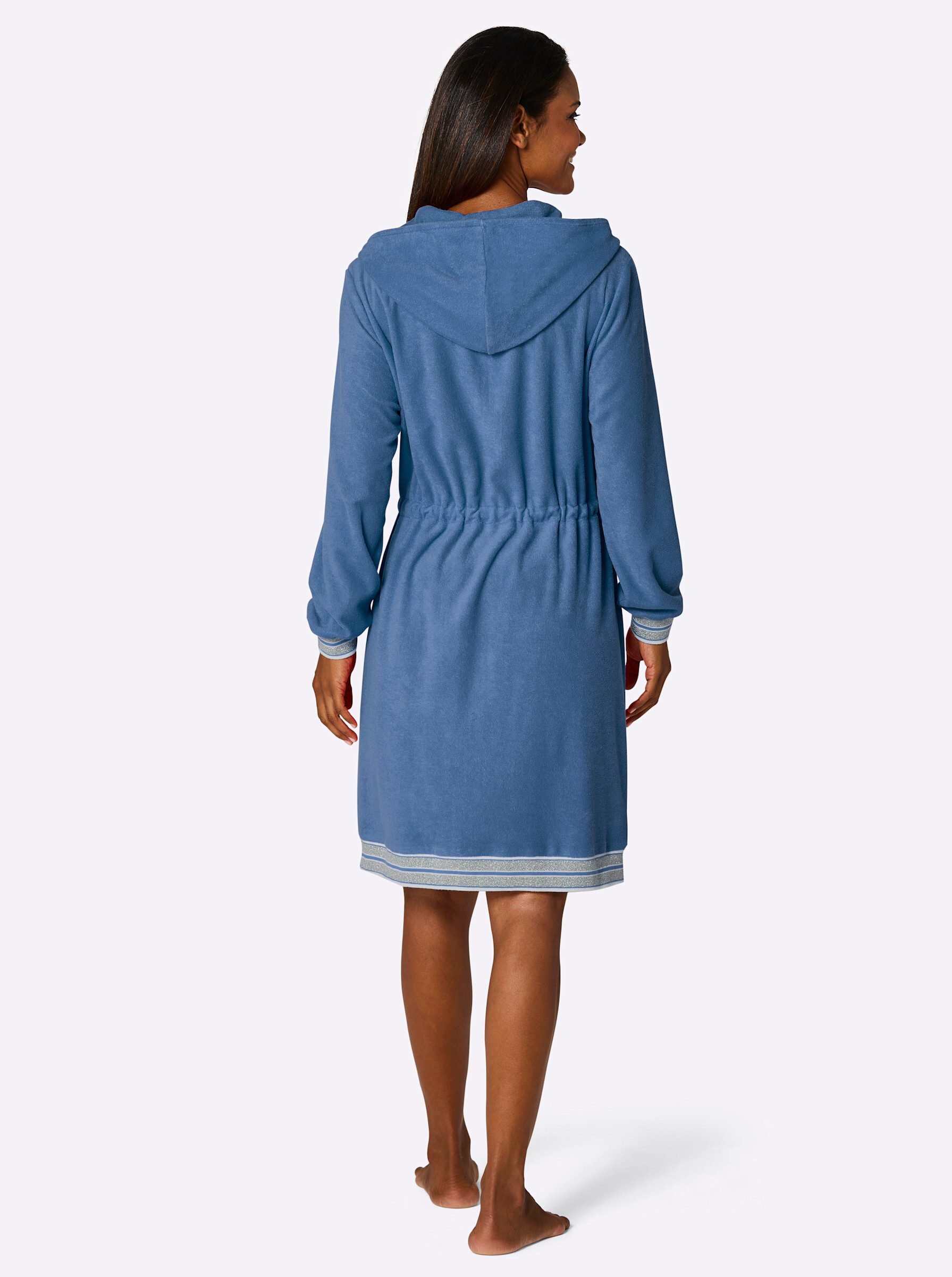 Witt Damenbademantel Bademantel ., Länge ca. 95 cm, Baumwolle, Reißverschlu günstig online kaufen