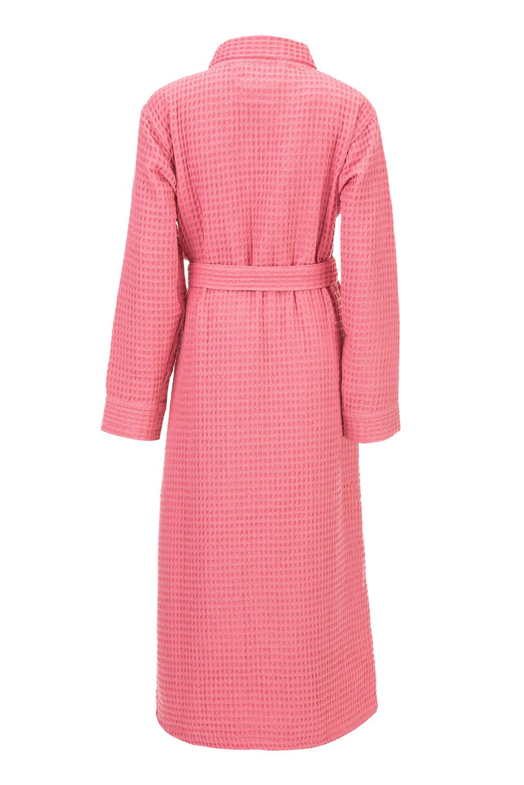 Heckett and Lane Bademantel Bademantel Wafel Lang M Baby pink Bademantel M Baby-Pink Uni, Bademantel Morgenmantel