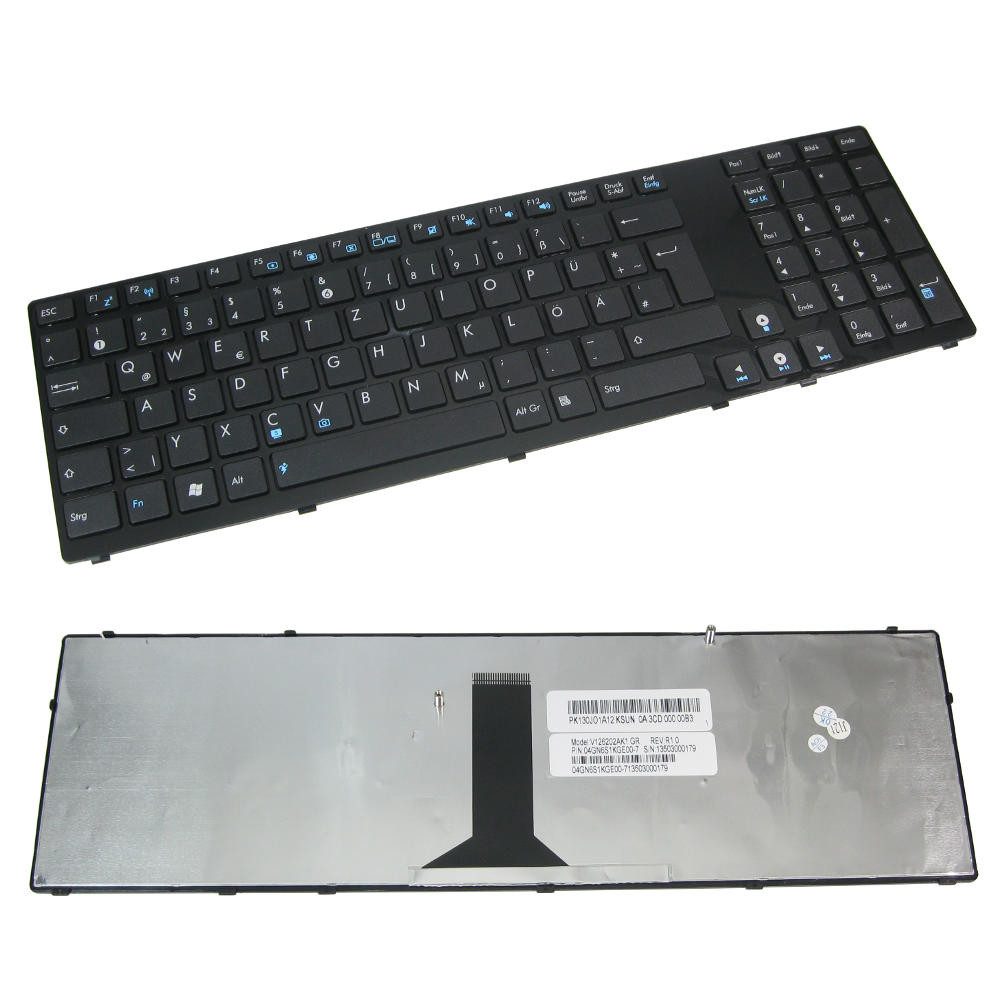 Trade-Shop Ersatz passend für Asus A93, A93SM, A93SV, A95, A95VB, A95VJ, A95VM Tastatur (Tastenbelegung: Deutsch, QWERTZ / Farbe: Schwarz)
