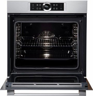 BOSCH Pyrolyse Backofen Serie 8 HBG675BS1, mit Teleskopauszug nachrüstbar, Pyrolyse-Selbstreinigung, mit AutoPilot