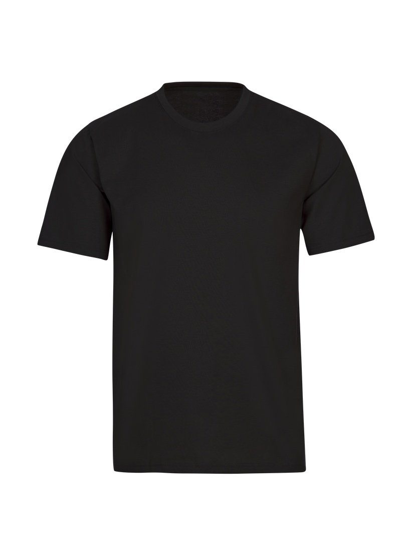 Trigema T-Shirt TRIGEMA T-Shirt Baumwolle schwarz DELUXE
