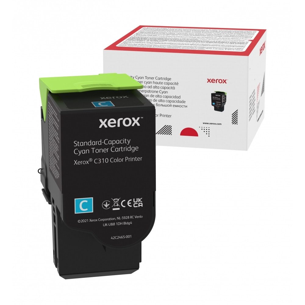 Xerox Tonerpatrone Xerox 006R04357 Toner Cyan für 2.000 Seiten, (Hohe Seitenleistung bis 2.000 Seiten), Hohe Seitenleistung, Hochwertiger Cyan-Toner