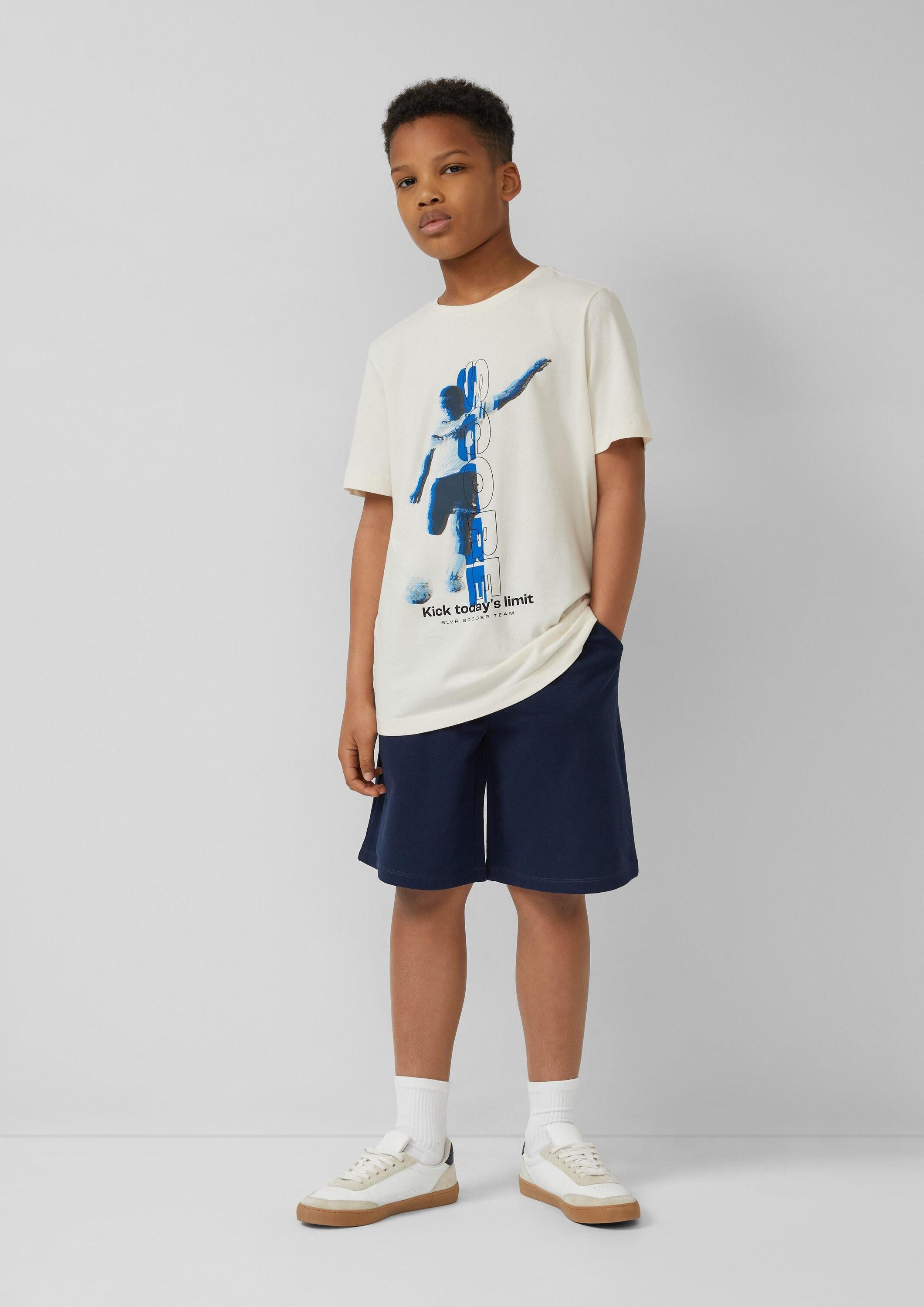 s.Oliver Shorts Leggings Sweat-Bermuda / Relaxed Fit / Mid Rise / Wide Leg