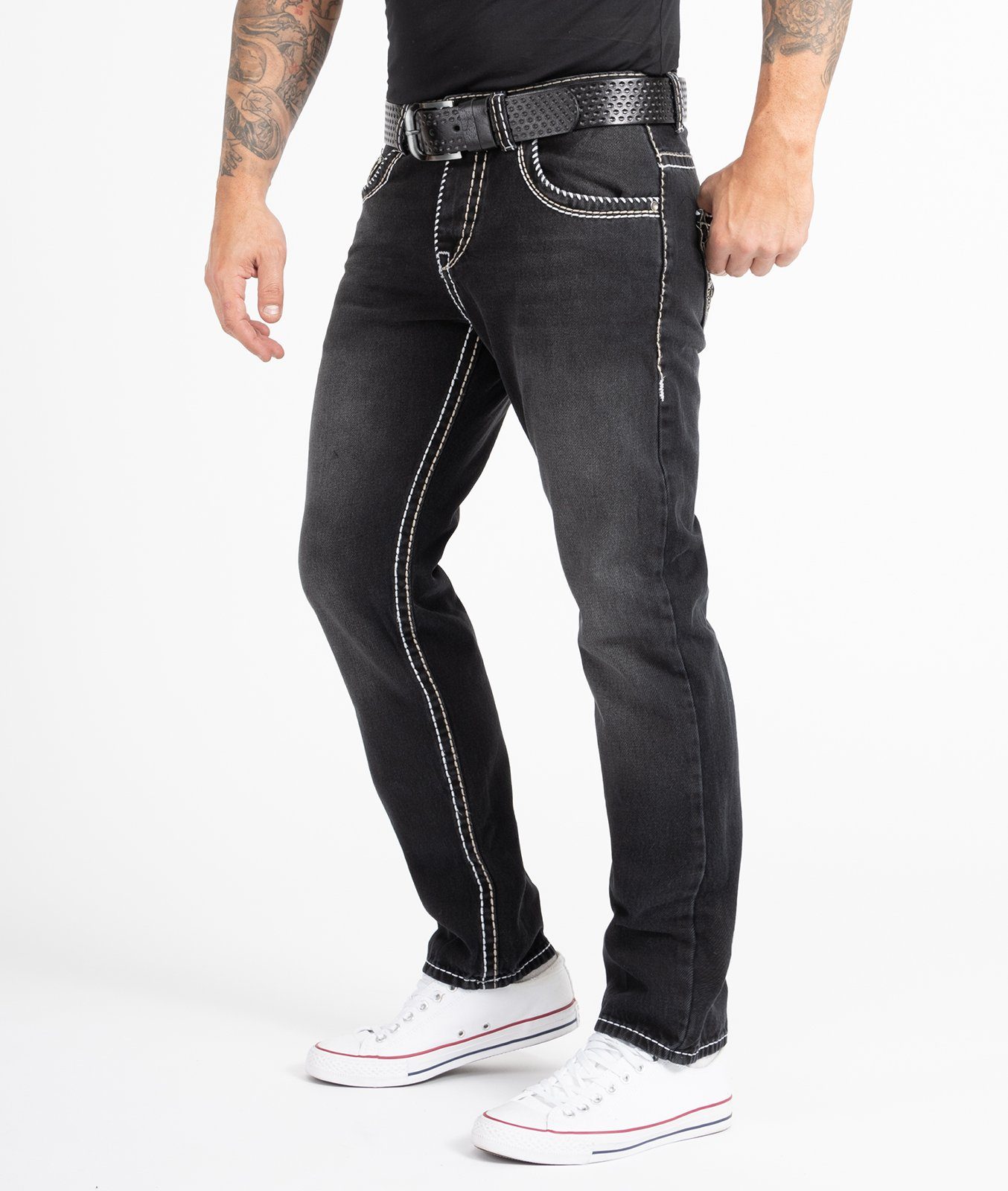 Rock Creek Straight-Jeans Herren Comfort Fit günstig online kaufen
