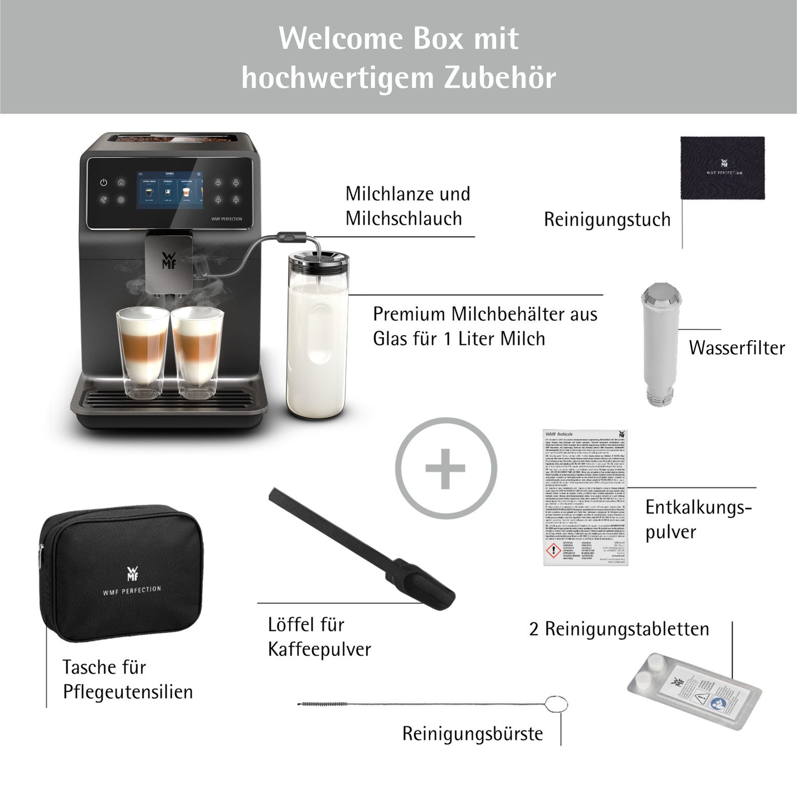 WMF Kaffeevollautomat Perfection 890L CP855815, intuitive Benutzeroberfläche, perfekter Milchschaum, selbstreinigend – Bild 4 von 5