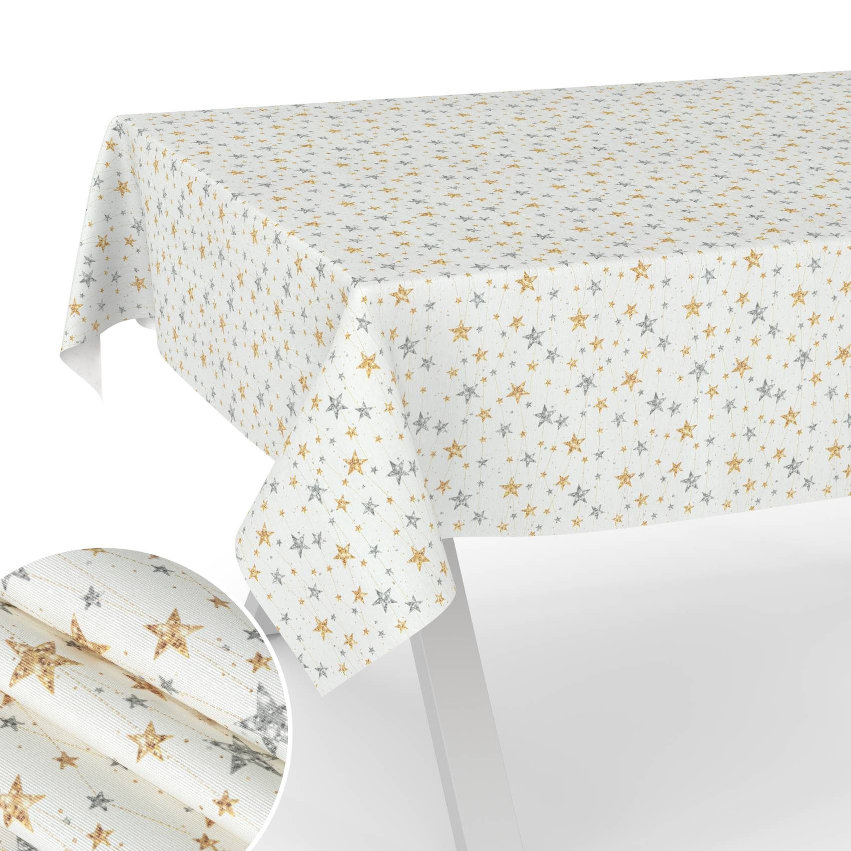 ANRO Tischdecke pflegeleicht Weihnachten Tischtuch Christmas Strene Tischwä günstig online kaufen