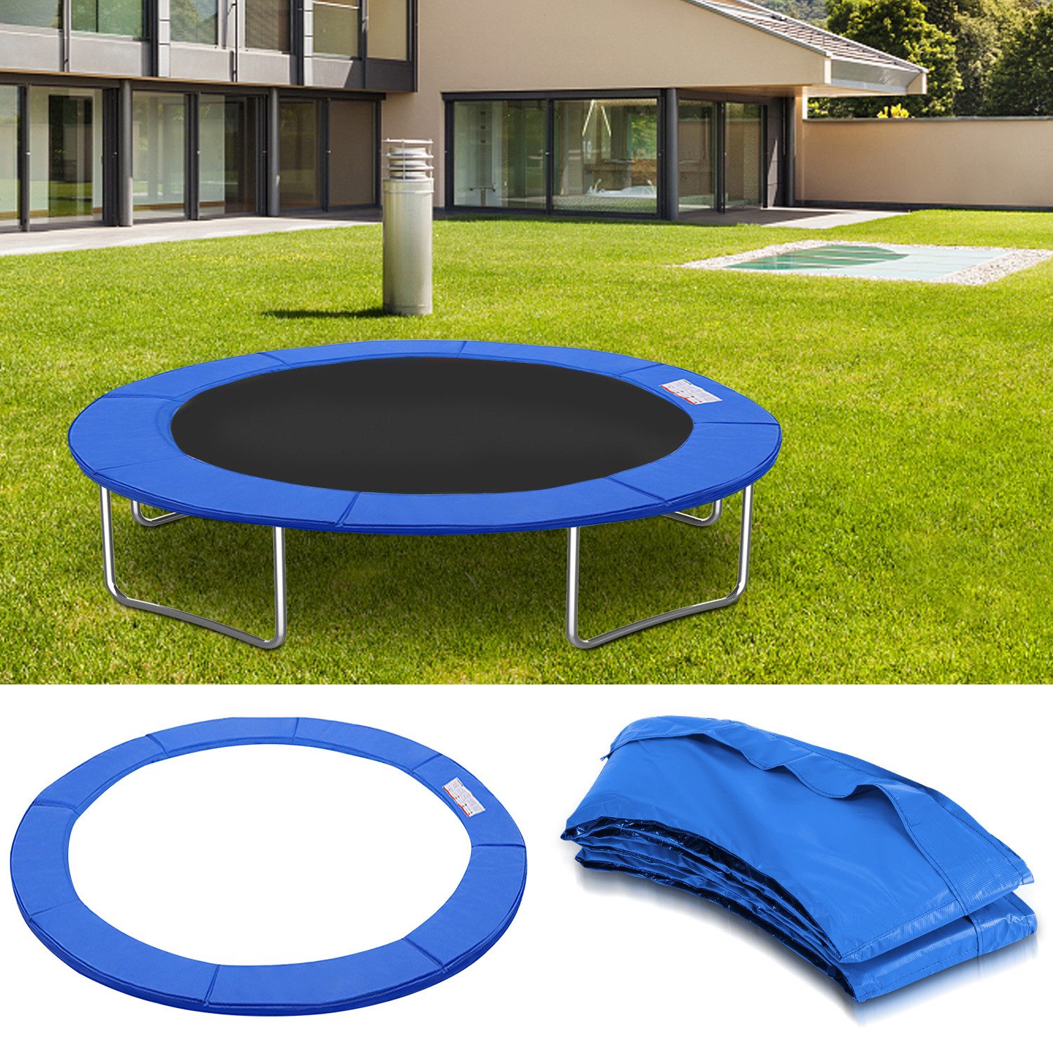 Clanmacy Trampolin-Abdeckplane Randabdeckung Federabdeckung Randschutz Schutz Für Trampolin 244-426cm