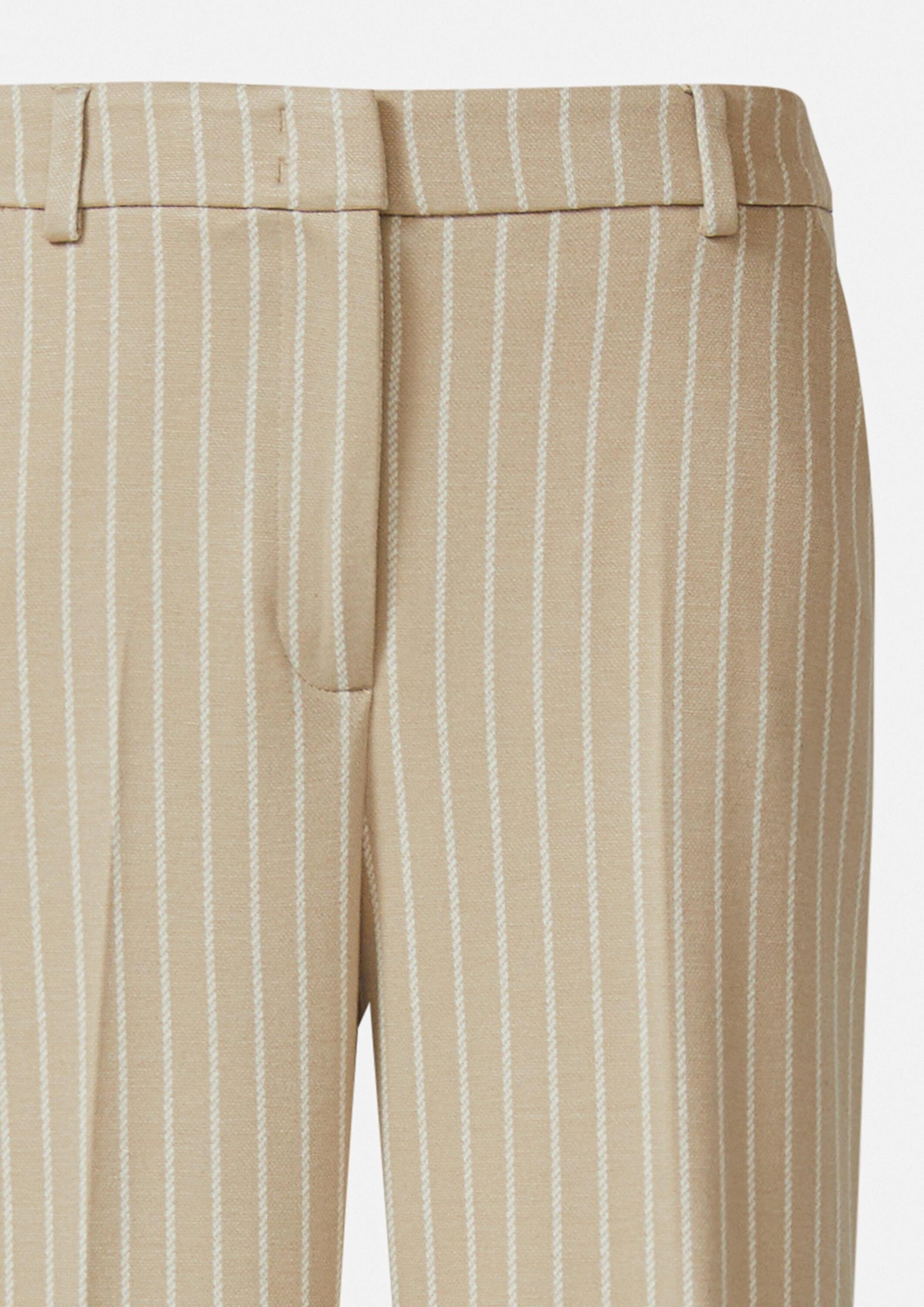 comma 7/8-Hose Hose Marlenehose aus Jersey mit Nadelstreifen