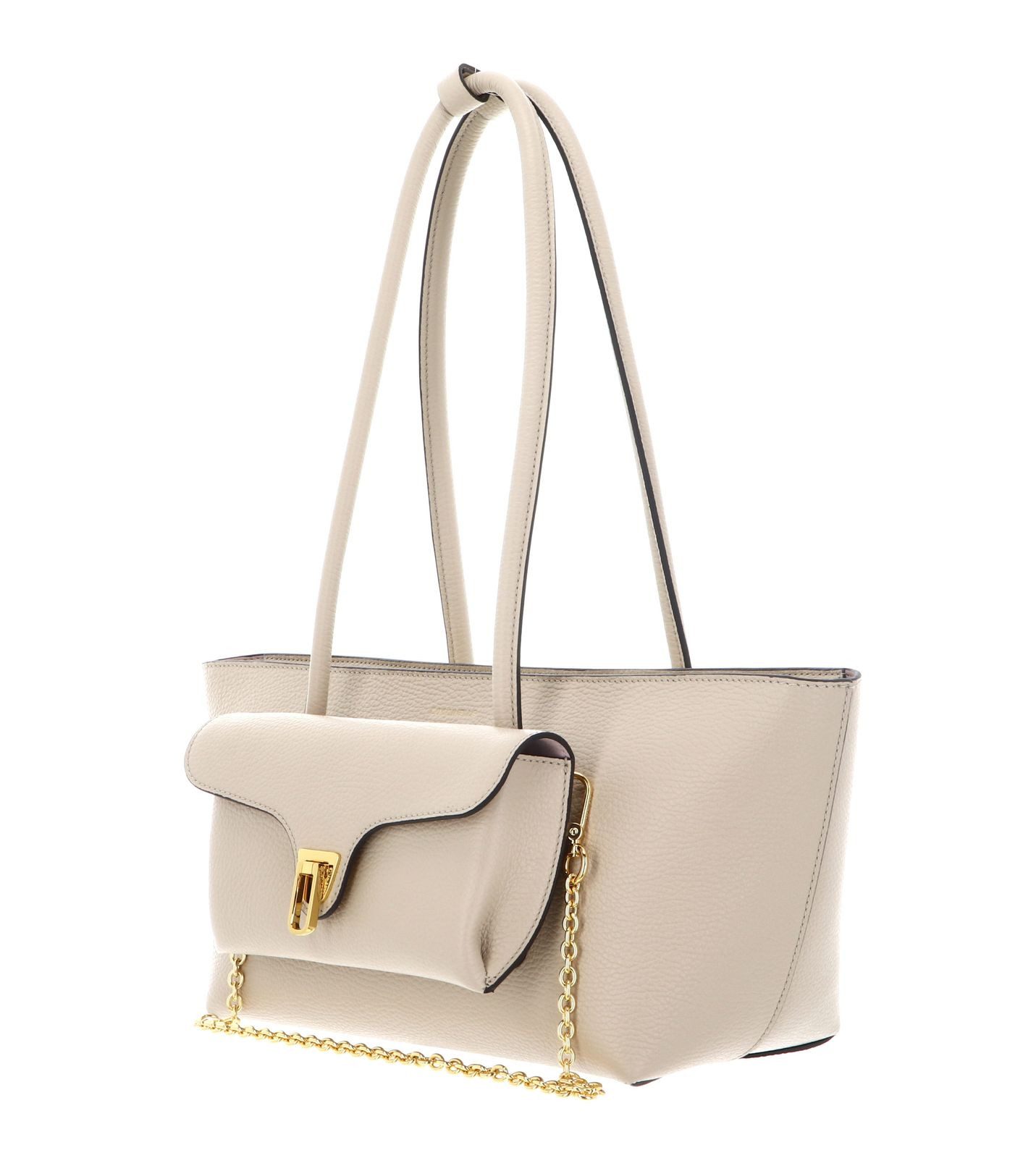 COCCINELLE Shopper Grained Leather Handbag (Set, 2-tlg), aus echtem Rindsleder