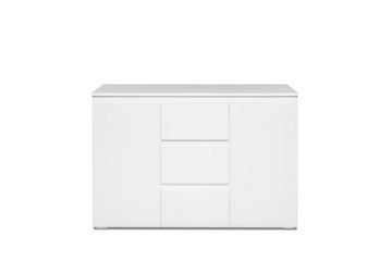 Newroom Kommode Nikita, Sideboard Weiß Modern Landhaus Highboard Skandinavische Wohnzimmer