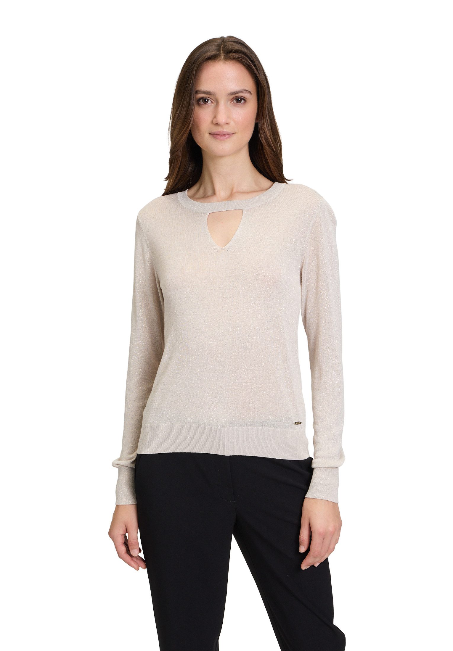 Betty&Co Strickpullover Damen mit Lurexfaden (1-tlg) Cut-Outs günstig online kaufen