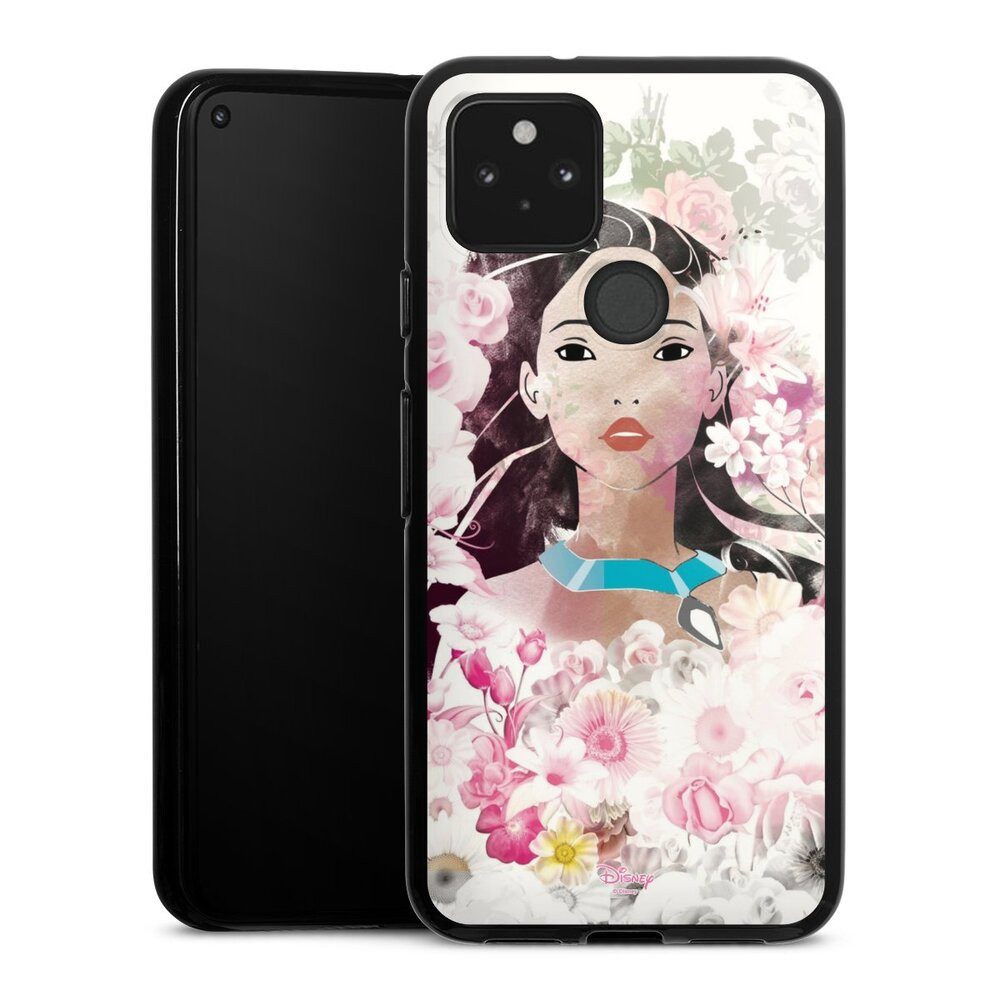 DeinDesign Handyhülle Pocahontas Disney Offizielles Lizenzprodukt Colors Of The Wind, Google Pixel 5 Silikon Hülle Bumper Case Handy Schutzhülle