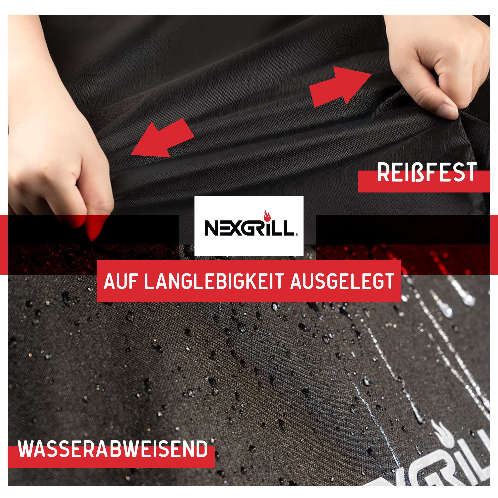 nexgrill Grillabdeckhaube Fortress X4 Gasgrill Grillabdeckhaube 60 cm, Schutzhülle für Fortress x4, schwarz, Grillabdeckung wetterfest