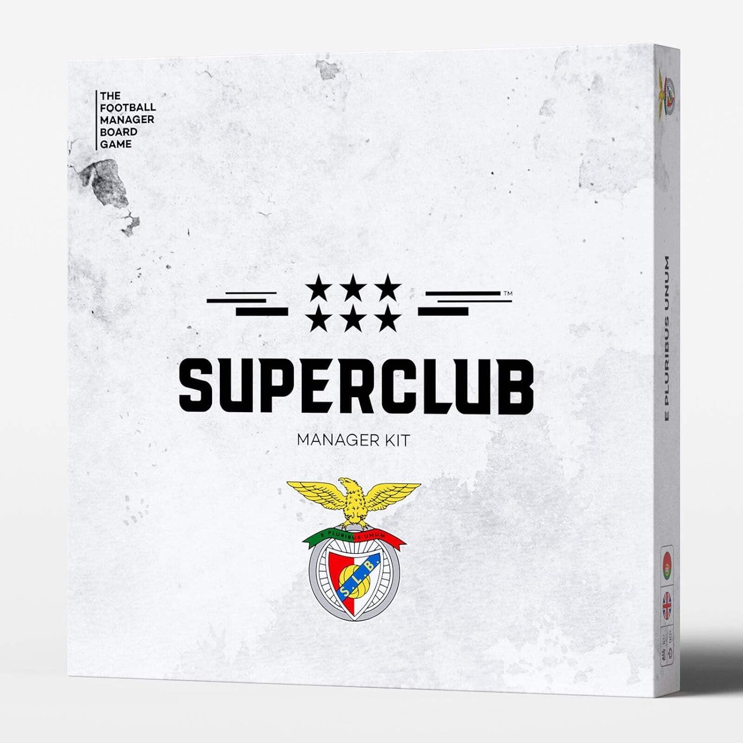 Superclub Spiel SL Benfica Manager Kit Englisch Portugiesisch für 5. Spieler Clubblock, Fußballmanager-Brettspiel-Erweiterung, offizielle Erweiterung mit Manager-Ordner, Notizbuch und Spielfiguren