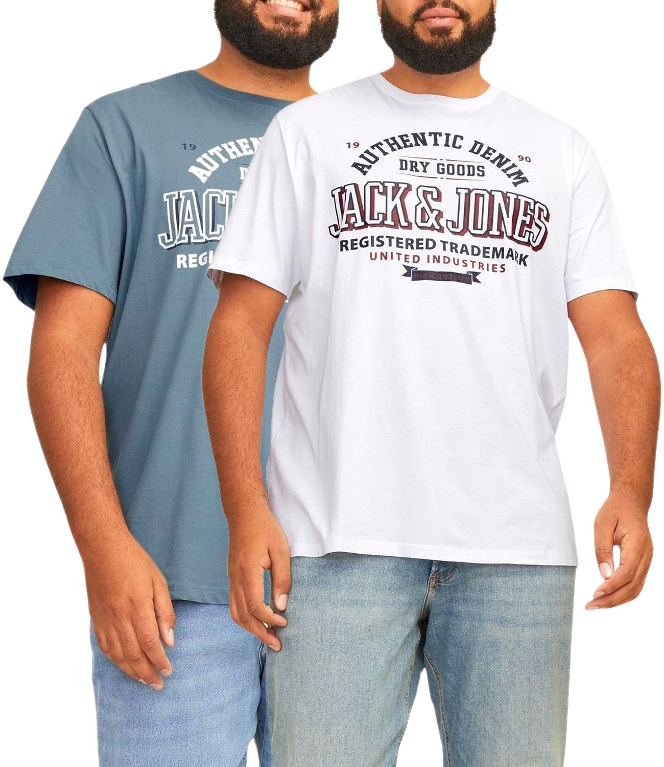 Jack & Jones PlusSize Print-Shirt (2er-Pack) günstig online kaufen