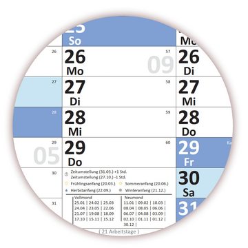 LYSCO Wandkalender Wandplaner DIN A1 nass abwischbar 2024 / 2025, 12 Monate