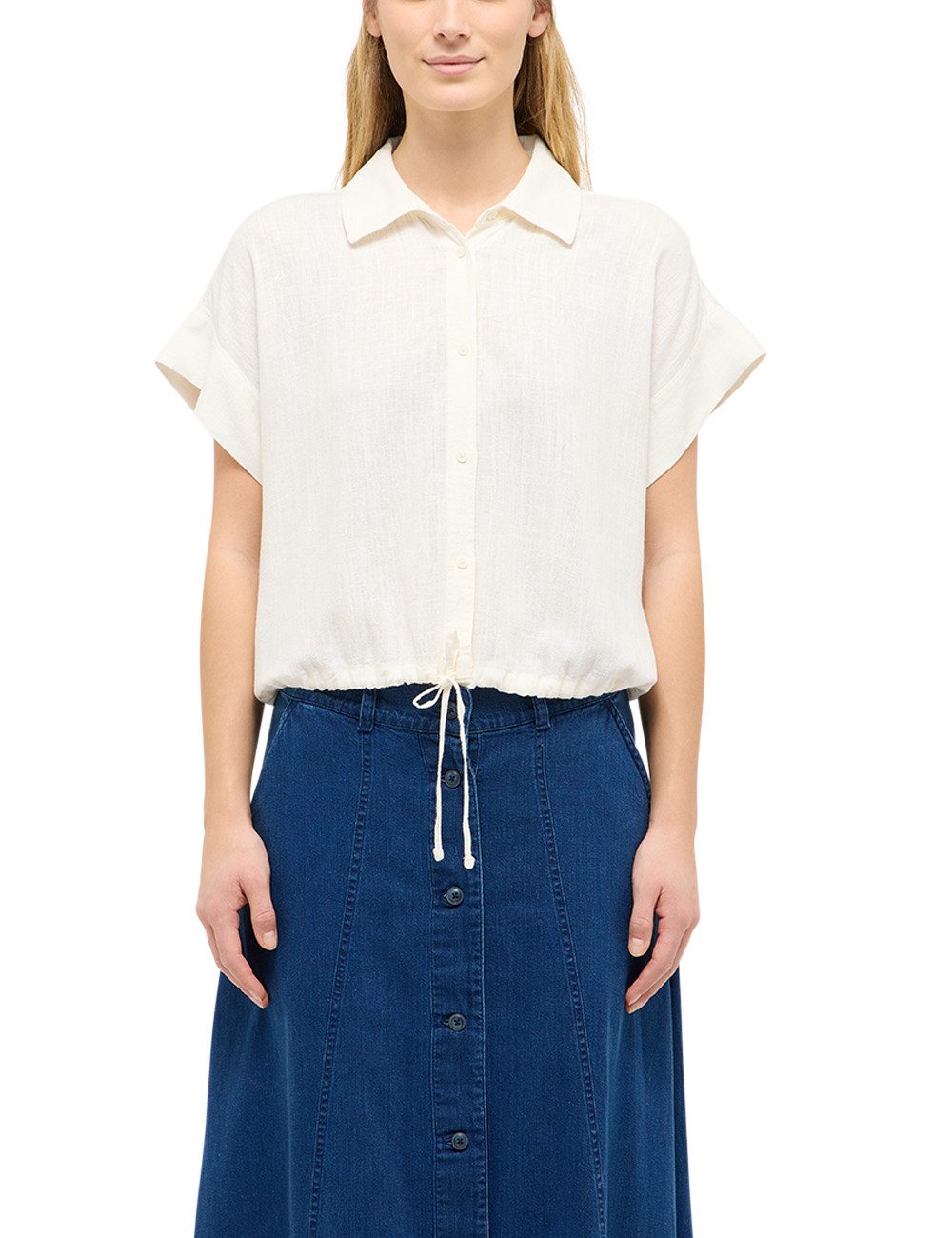 MUSTANG Kurzarmbluse Damen Style Muce Short Sleeve