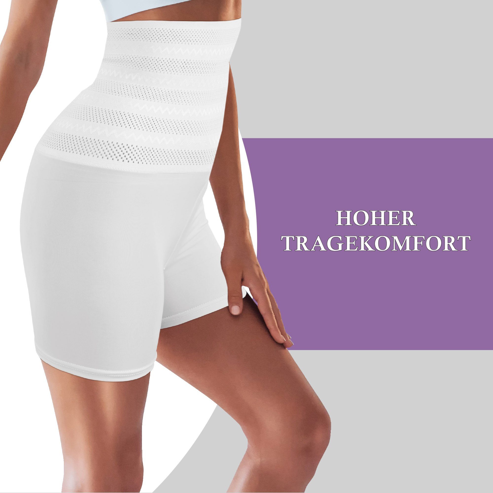 hemmy Fashion Miederslip Figurformender Mieder - Langbein Highwaist Miederpants Bauchweg Effekt, Shapewear Bodypants Hohe Taille