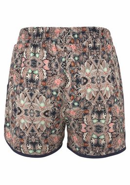 s.Oliver Strandshorts mit Ethnodruck und Taschen, elastischer Gummizugbund, kurze Hose