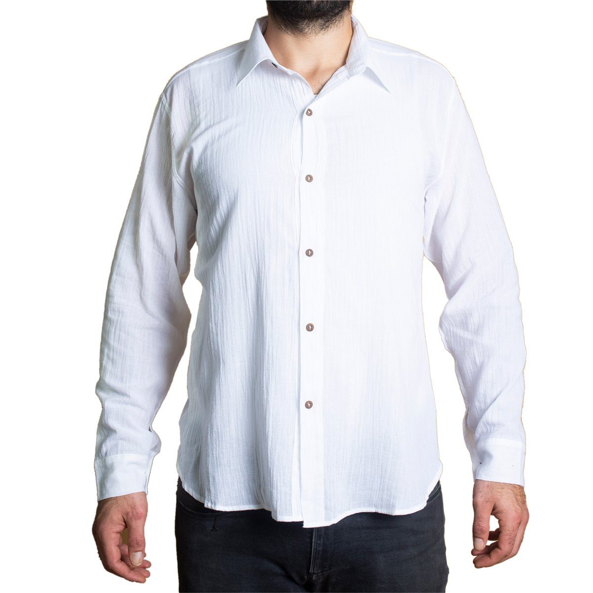 PANASIAM Kurzarmhemd Unisex Sommerhemd mit Kragen günstig online kaufen