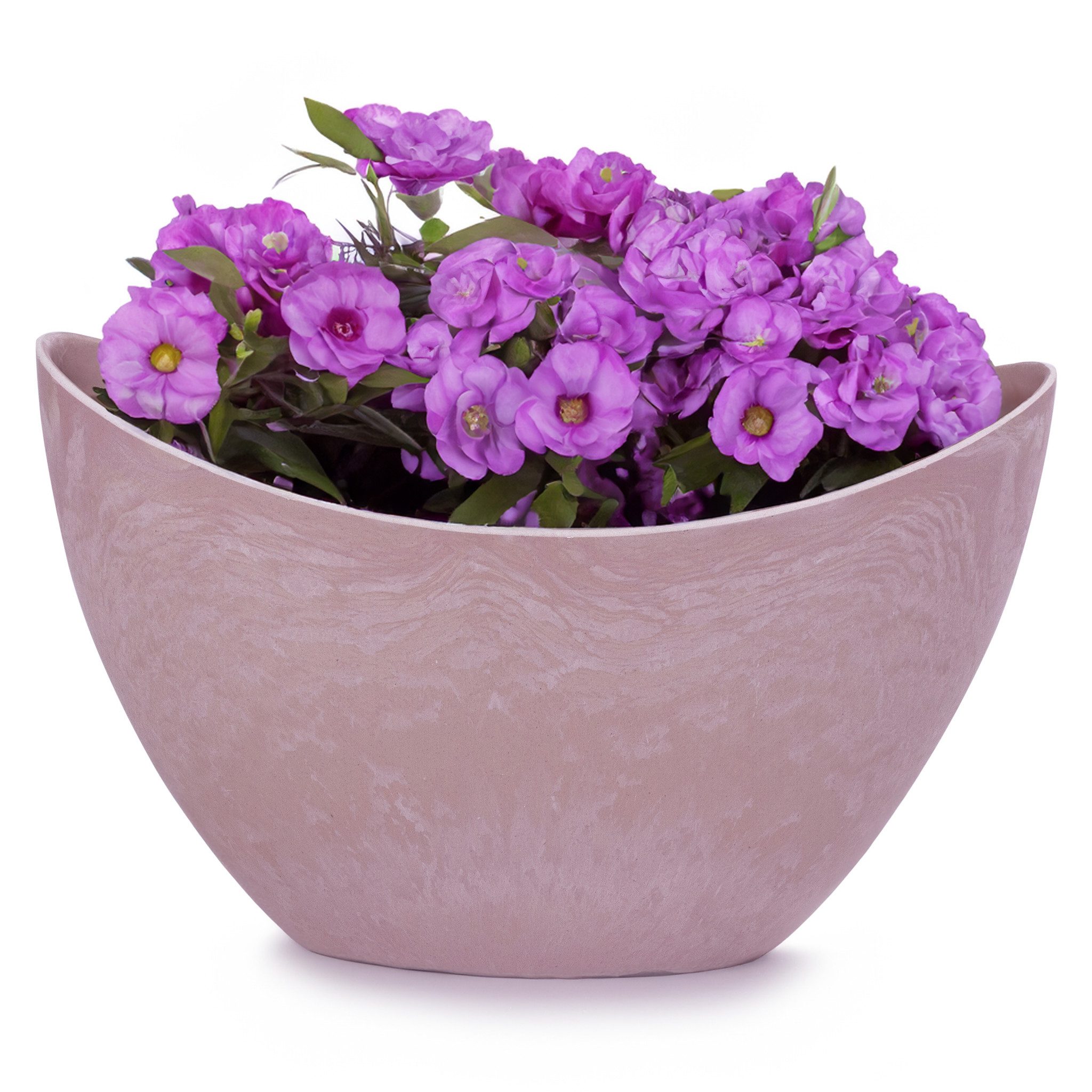 matches21 HOME & HOBBY Blumentopf Hohe Pflanzschale oval Vintage alt-rosa 2 günstig online kaufen