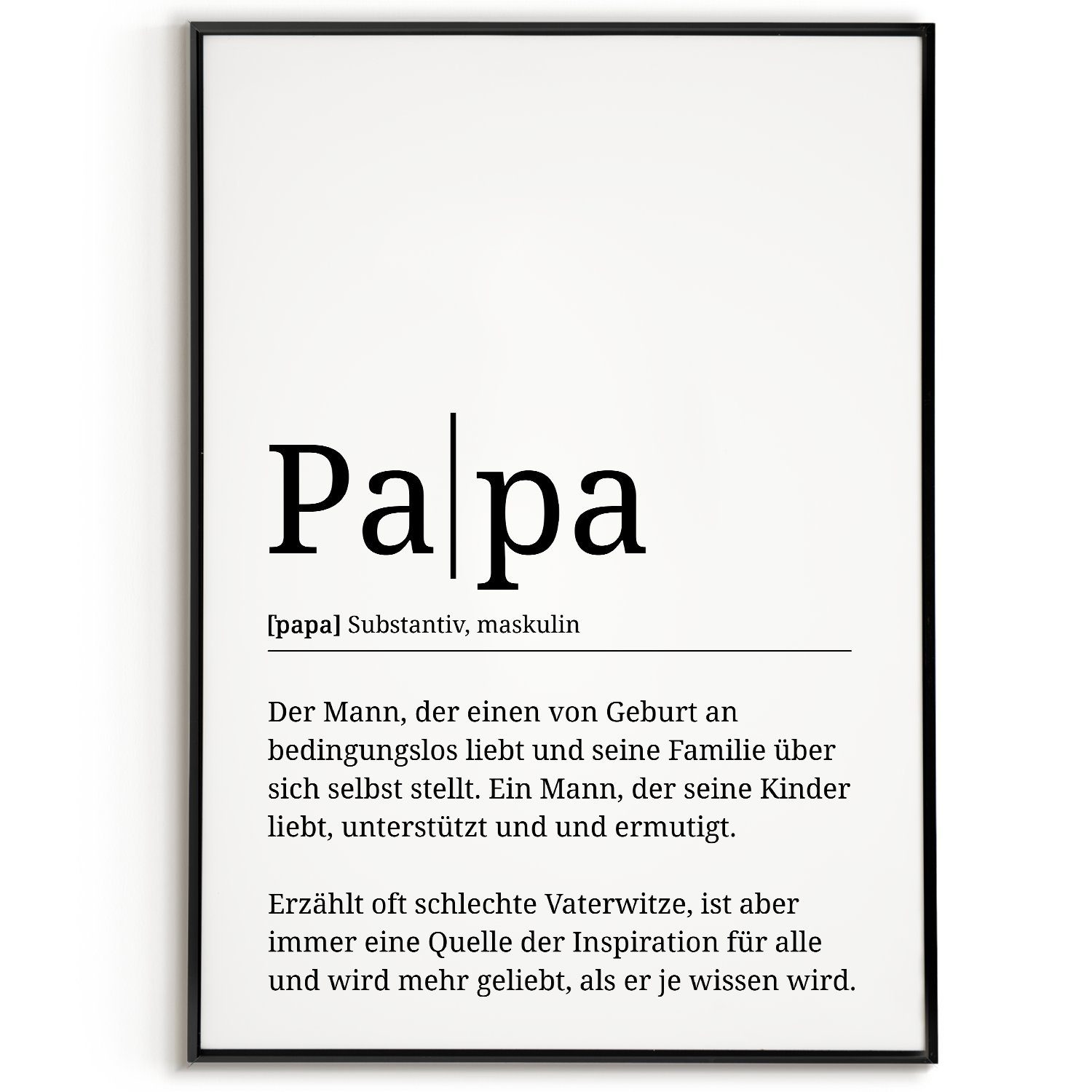 Tigerlino Poster Papa Definition Wandbild Geburtstag günstig online kaufen