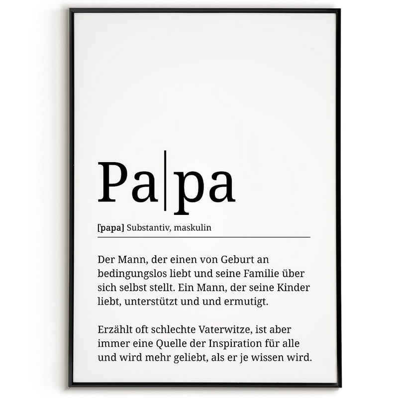 Tigerlino Poster Papa Definition Wandbild Geburtstag Vatertag Geschenk