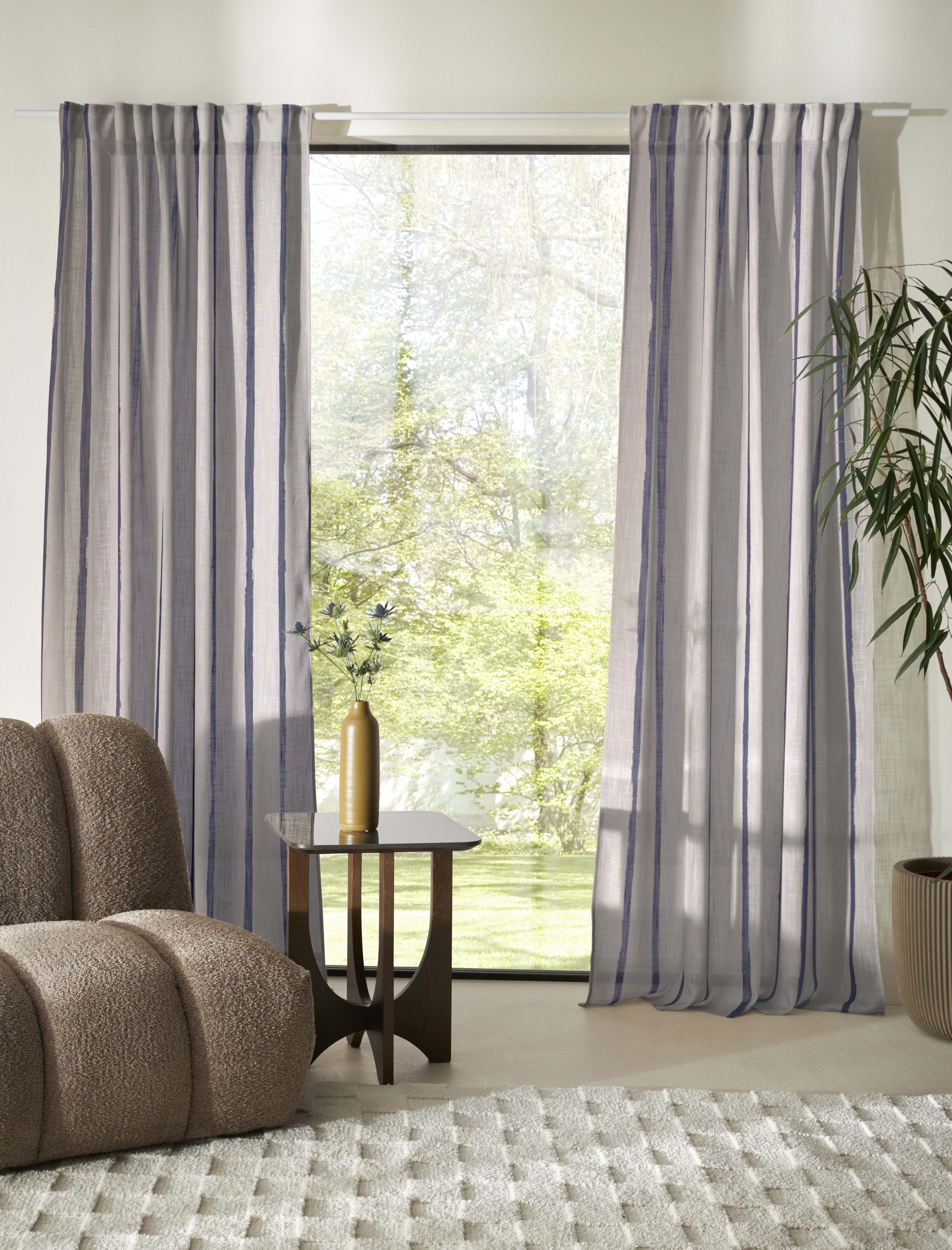 LeGer Home by Lena Gercke Gardine Zayla (1 St), Multifunktionsband, halbtransparent, Leinenoptik, Vielseitiges Multifunktionsband, Verschiedene Längen