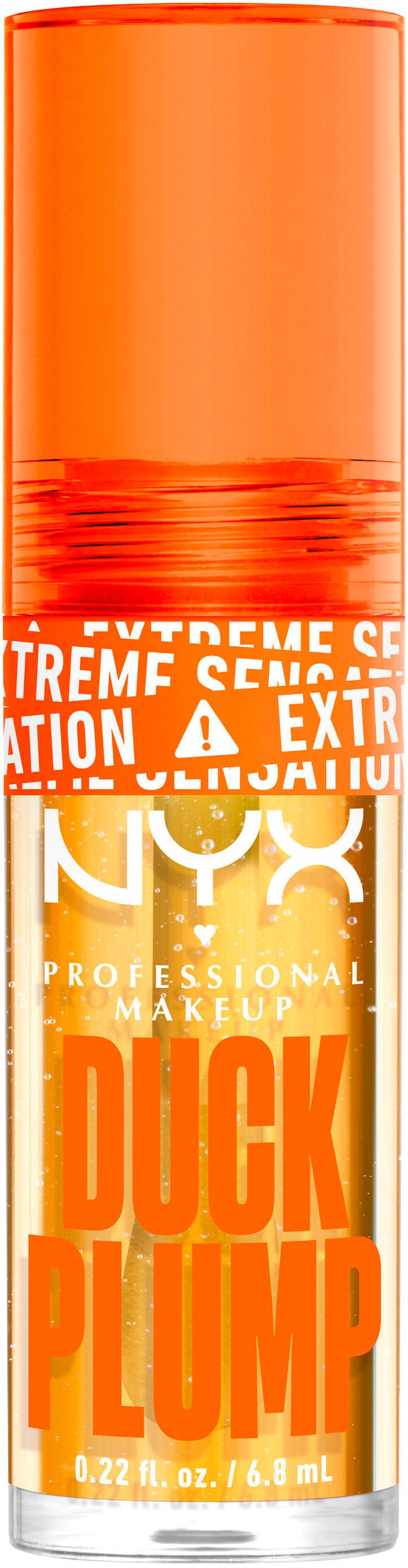 NYX PROFESSIONAL MAKEUP Lipgloss DUCK PLUMP LIP LACQUER, sofortiger Schmollmund-Effekt dank Kollagenpeptiden