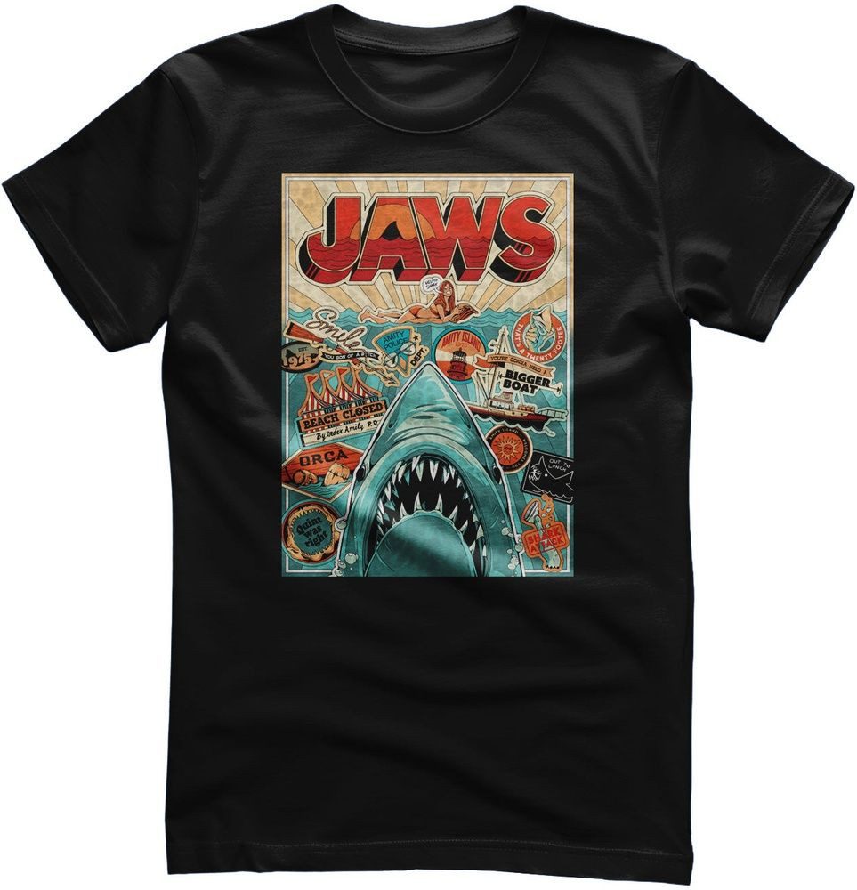 Jaws T-Shirt Jaws Water Poster T-Shirt