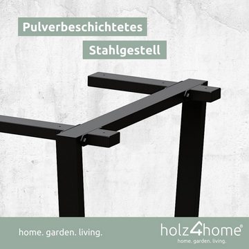 holz4home Tischgestell Trapez Modell (1 Paar (2 Stück), Metall Schwarz pulvberbeschichtet