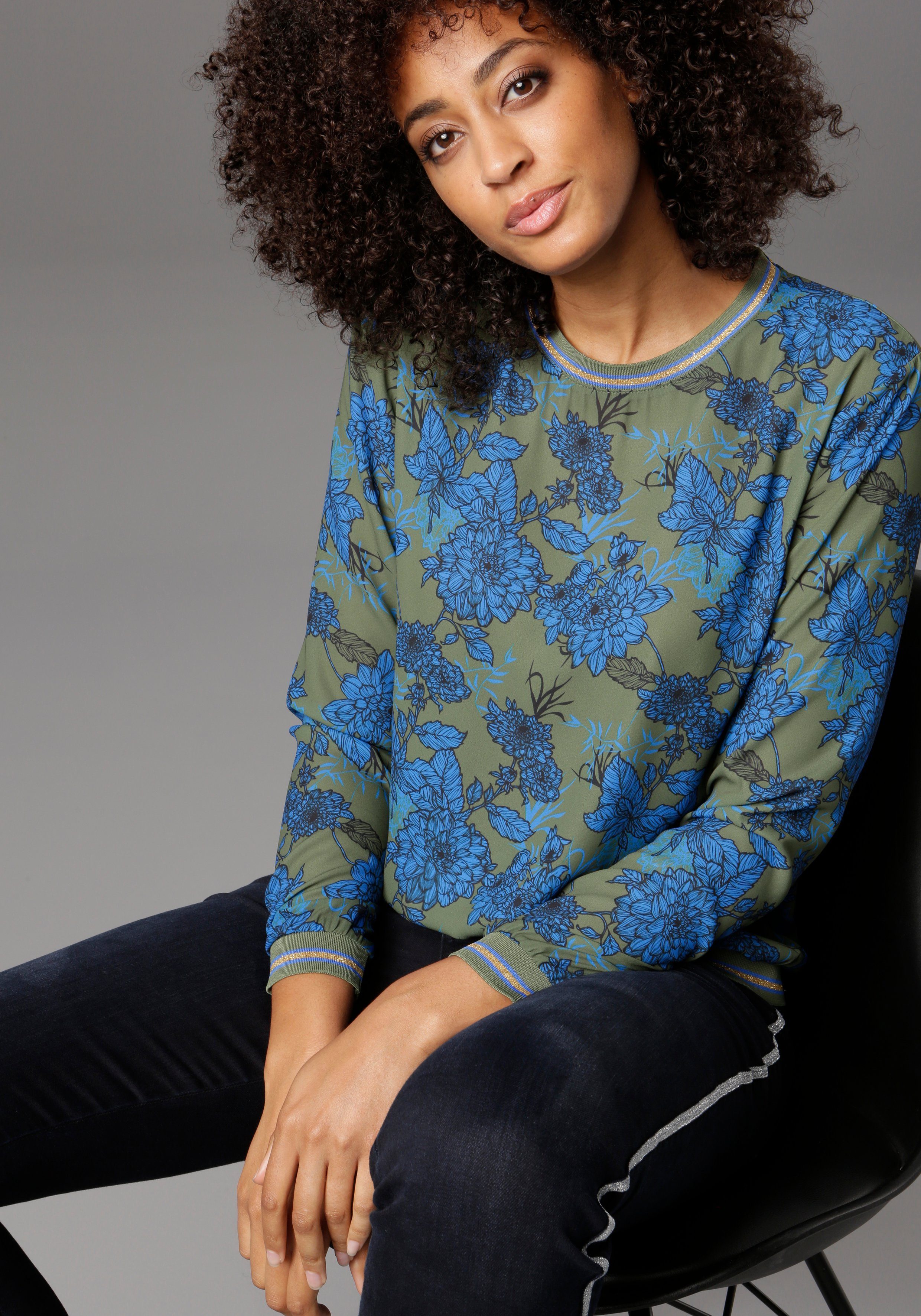 Aniston SELECTED Shirtbluse mit glitzernden Tapes | OTTO