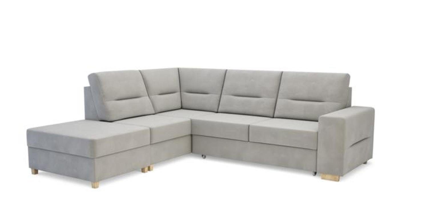 Bettfunktion Leder Design Couch Textil Sofa, Ecksofa Made L-form Europe JVmoebel in Sofa