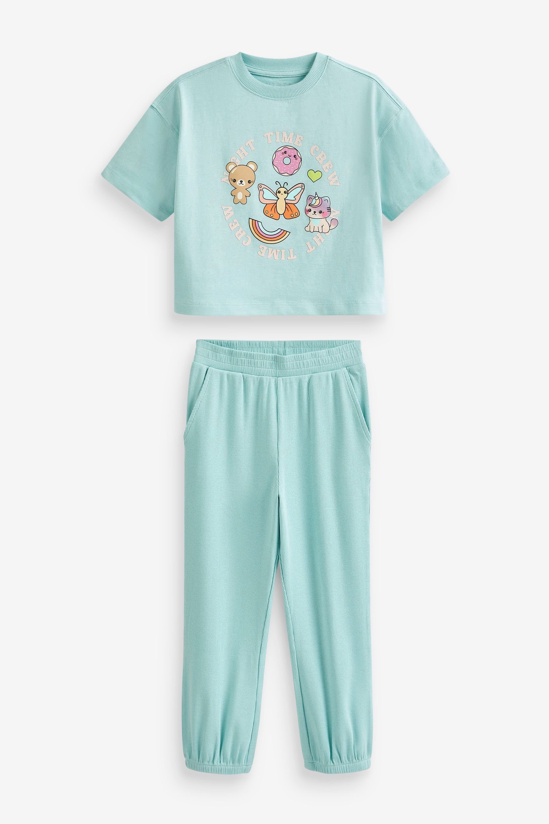 Pyjama (6 Bright 3er-Pack tlg) Next Schlafanzug Jogginghose, mit Character