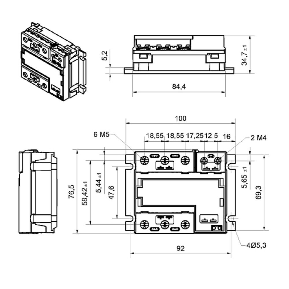 Crouzet Zeitrelais Crouzet Halbleiterrelais GN350DSRH 50 A Schaltspannung (max): 510 V/A, (SSR GN3)