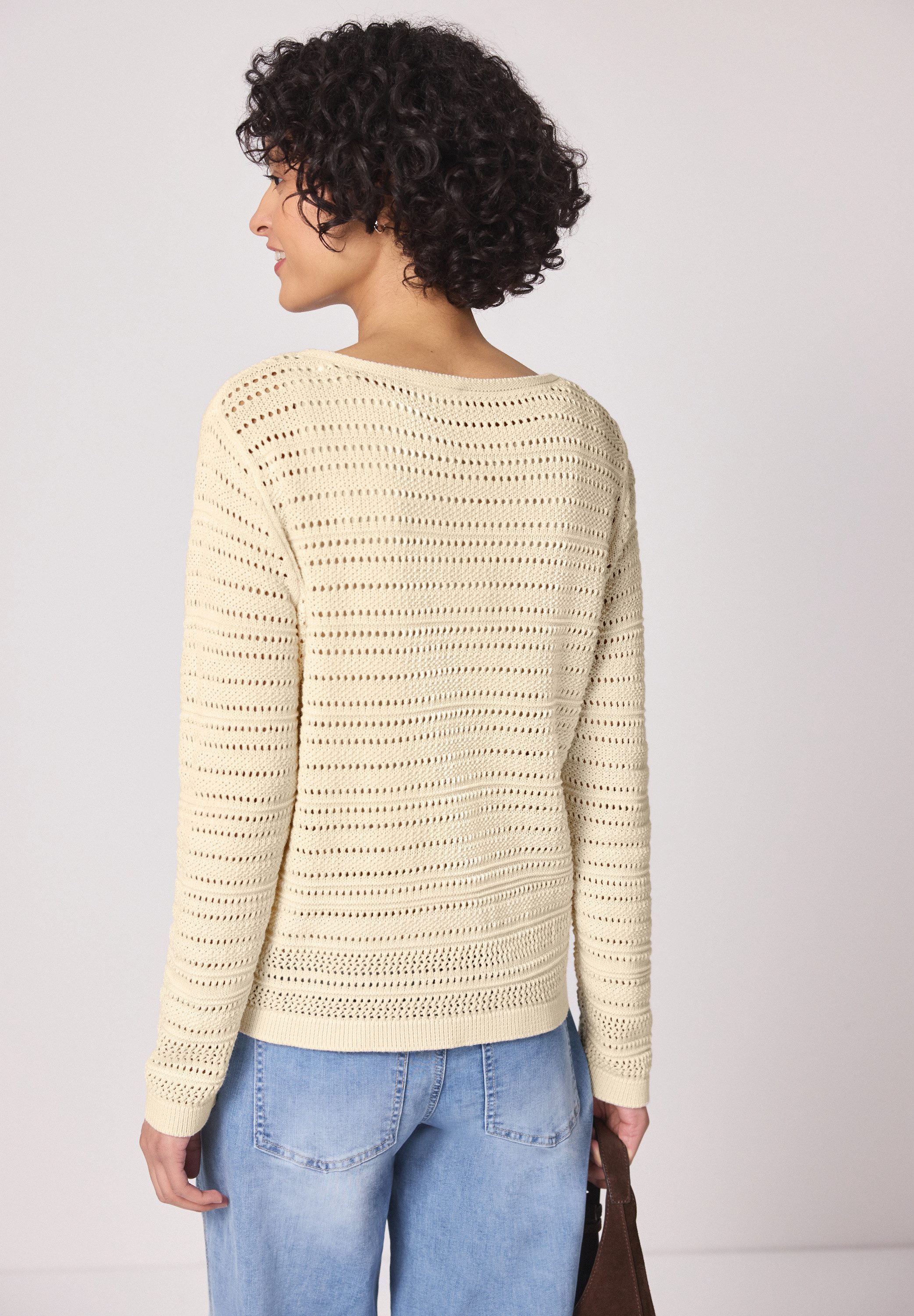 STREET ONE Strickpullover aus reiner Baumwolle günstig online kaufen